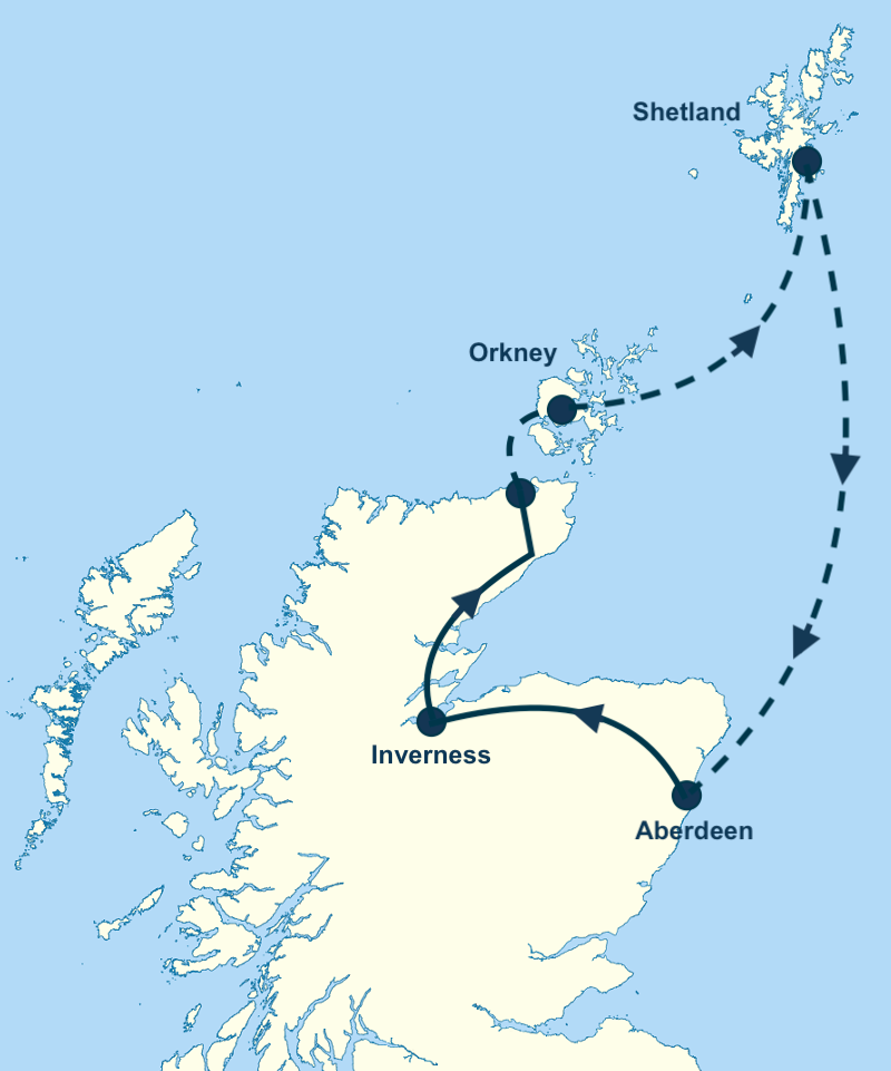 7 Day Grand Northern (Orkney and Shetland) Explorer Tour from Inverness