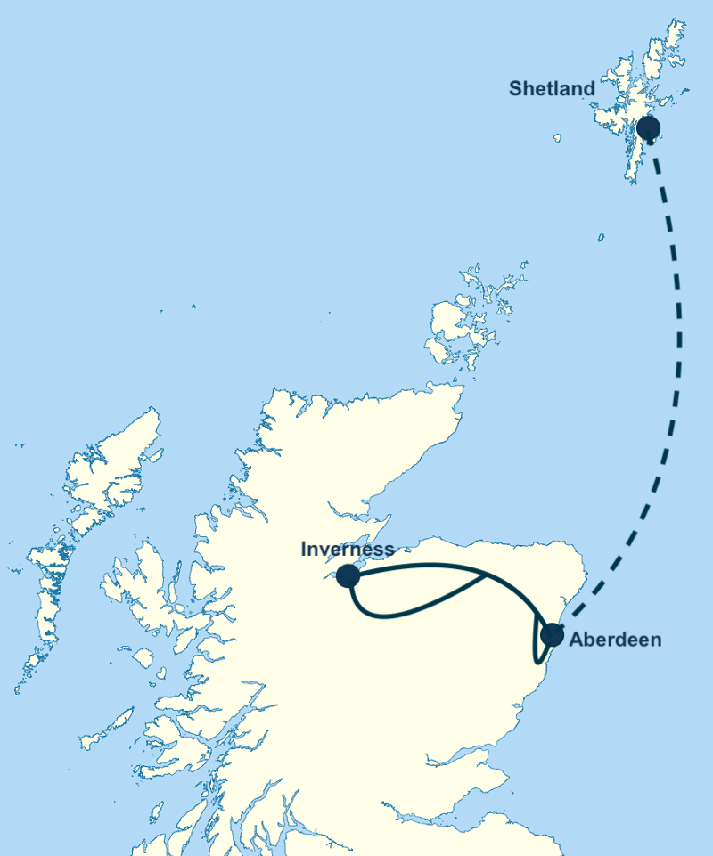 5 Day Shetland and Highlands Private Tour from Inverness